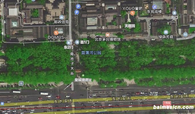 北京菖蒲河公园卫星地图