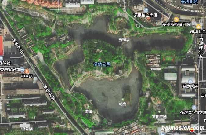 北京柳荫公园卫星地图